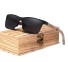 Drewniane okulary przeciwsłoneczne męskie E2043 czarny