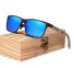 Drewniane okulary przeciwsłoneczne męskie E2043 niebieski