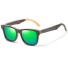 Drewniane okulary przeciwsłoneczne męskie E2161 zielony