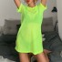 Durchscheinendes T-Shirt für Damen in Neonfarben neongrün