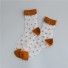 Durchsichtige Damensocken mit Punkten orange