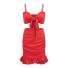 Dwuczęściowa mini sukienka czerwony