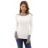 Dwukolorowy sweter damski biały