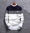 Dwukolorowy sweter męski biały