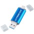 Dysk flash USB OTG niebieski