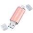 Dysk flash USB OTG różowy