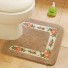 Dywanik toaletowy z kwiatami beżowy