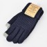 Dziane rękawiczki z dotykowymi palcami ciemnoniebieski