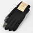 Dziane rękawiczki z dotykowymi palcami czarny