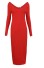 Dzianinowa sukienka midi czerwony