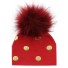 Dziecięca czapka z pomponem Becky czerwony