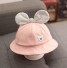 Dziecięca kapelusz w kropki z kokardą różowy