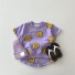 Dziecięca koszula i spodenki z buźkami fioletowy