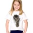 Dziewczęca koszulka 3D z kotem J605 G