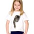 Dziewczęca koszulka 3D z kotem J605 A