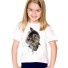 Dziewczęca koszulka 3D z kotem J605 E
