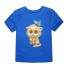 Dziewczęca koszulka z uroczym kotem - 12 kolorów niebieski