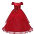 Dziewczęca sukienka balowa N149 czerwony