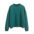 Egyszínű női pulóver zöld