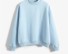 Einfarbiges Damen-Sweatshirt hellblau