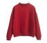 Einfarbiges Damen-Sweatshirt rot