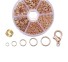 Ékszer összekötő gyűrű készlet 1040 db-os régi rózsaszín