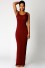 Elastisches Maxikleid weinrot