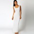 Elastyczna sukienka maxi biały