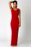 Elastyczna sukienka maxi czerwony