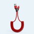 Elastyczny kabel do transmisji danych USB na Micro USB czerwony