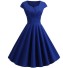 Elegancka damska sukienka retro niebieski