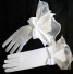 Eleganckie damskie rękawiczki z falbaną biały