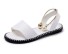 Eleganckie damskie sandały z perłami biały
