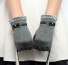 Eleganckie damskie zimowe rękawiczki szary