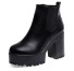 Elegante Damen-Stiefeletten mit Absatz J1293 schwarz