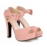 Elegante Damenpumps aus Wildleder mit Schleife rosa