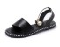 Elegante Damensandalen mit Perlen schwarz