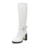 Elegante Stiefel mit Stiletto-Absatz J1919 weiß