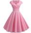 Elegantes Damen-Retro-Kleid rosa