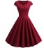 Elegantes Damen-Retro-Kleid weinrot