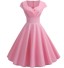 Elegantné dámske retro šaty ružová