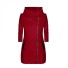 Elegantní dámský kabát J1917 červená