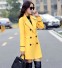 Elegantný dámsky kabát J899 žltá