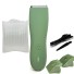 Elektrický zastřihovač chloupků na těle pro muže Pánský vodotěsný zastřihovač chlupů a vlasů s indikací nabíjení IPX7 Dobíjecí holicí strojek na tělo s nástavci 800 mAh zelená