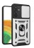 Etui ochronne do Samsunga Galaxy S20 FE 2022 z magnesem, podstawką i osłoną obiektywu srebrny