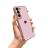 Etui ochronne na Samsung Galaxy S21 Ultra z sercem różowy