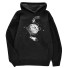 F116-Astronauten-Sweatshirt für Herren schwarz