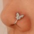 Falošný piercing do nosa motýľ N917 6