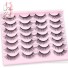 Falsche Wimpern, 14 Paar, natürliche Wimpernverlängerung, Volumen, 3D, künstliche Wimpern, selbstklebende künstliche Wimpern 10