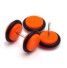 Farbige Herrenohrringe Dumbbell J3165 orange